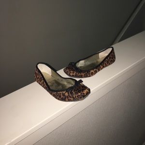 Leopard print flats